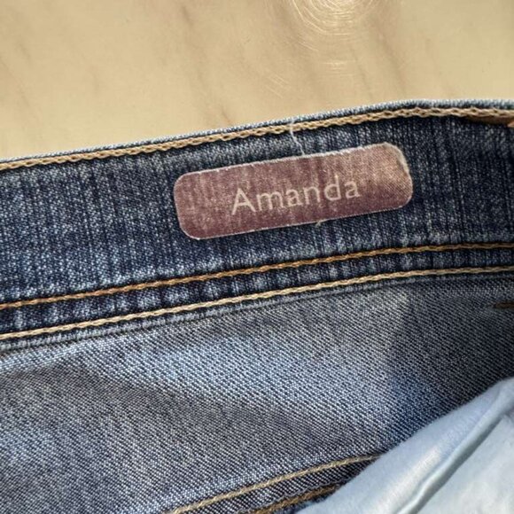 Gloria Vanderbilt Blue Jeans Denim High Rise Sz 12 Straight Leg Pre Washed Look - Picture 7 of 16